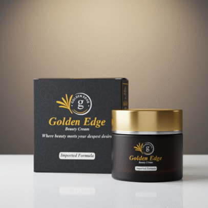 Golden Edge Beauty Cream jar and product box, imported formula.